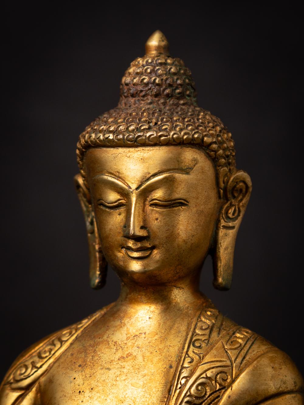 Middle 20th century old bronze Nepali Buddha statue in Dhyana mudra 3
