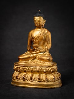 Middle 20th century Old bronze Nepali Buddha statue in Dhyana mudra
