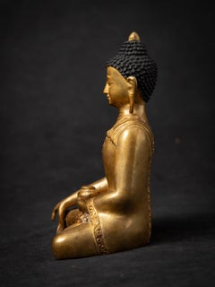 Middle 20th century Old bronze Nepali Buddha statue in Varada mudra