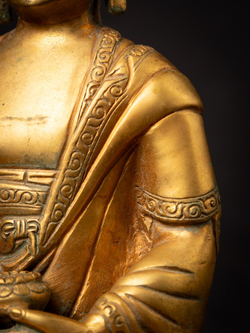 Middle 20th century Old bronze Nepali Buddha statue - OriginalBuddhas 7