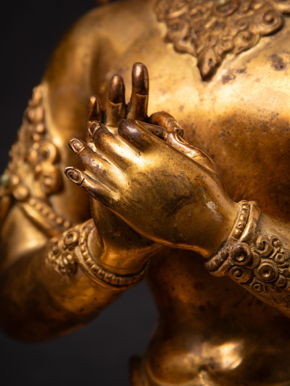 Statua di Buddha nepalese in bronzo del XX secolo - OriginalBuddhas in vendita 13
