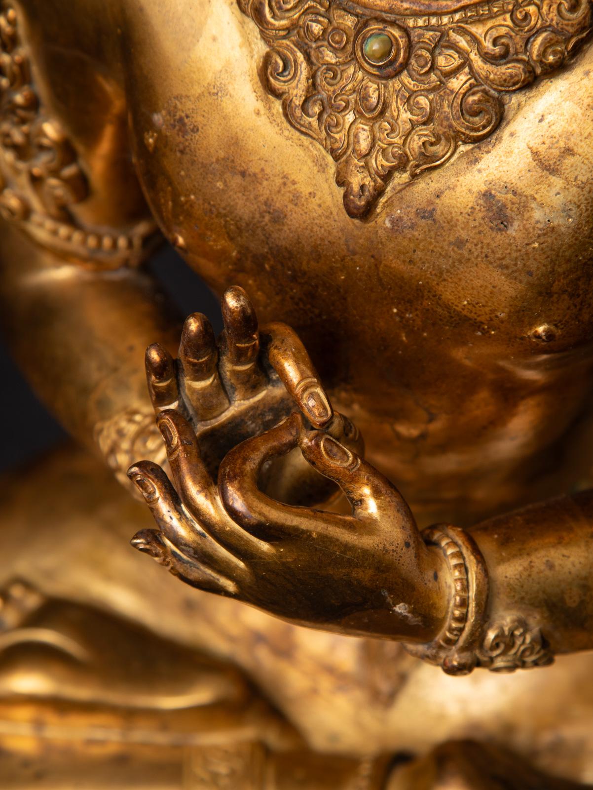 Statua di Buddha nepalese in bronzo del XX secolo - OriginalBuddhas in vendita 14