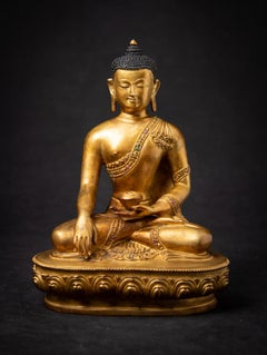 Middle 20th century Old bronze Nepali Buddha statue - OriginalBuddhas