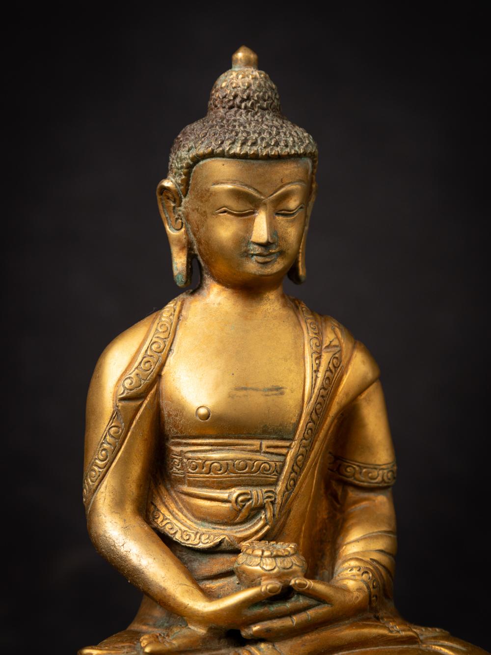 Nepalese Middle 20th century Old bronze Nepali Buddha statue - OriginalBuddhas