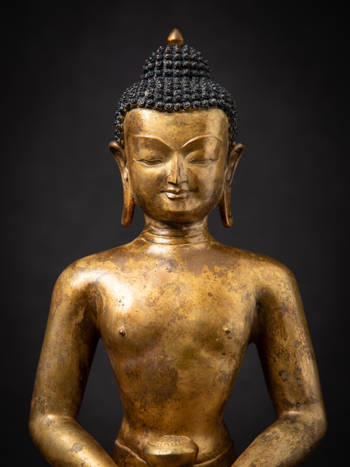 Statue de Bouddha népalais en bronze du milieu du 20e siècle - OriginalBuddhas Bon état - En vente à DEVENTER, NL