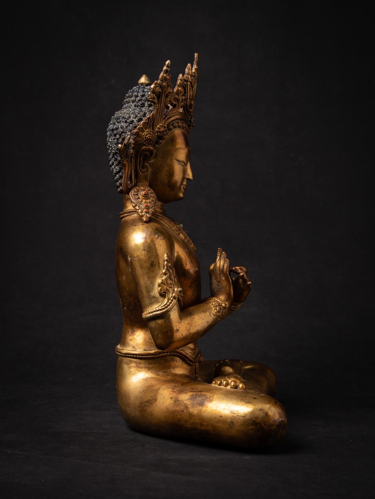 Bronzo Statua di Buddha nepalese in bronzo del XX secolo - OriginalBuddhas in vendita