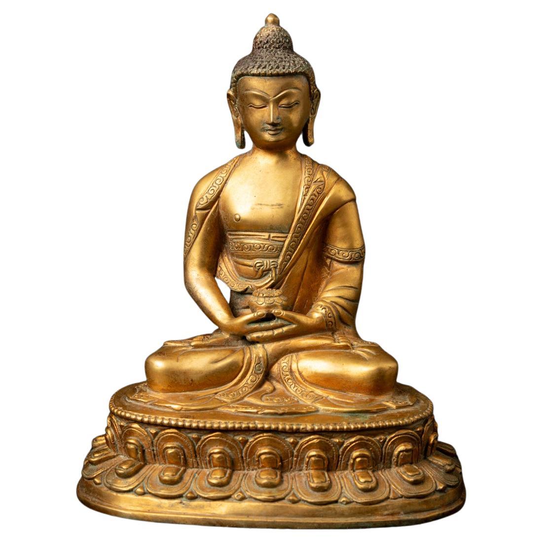 Middle 20th century Old bronze Nepali Buddha statue - OriginalBuddhas