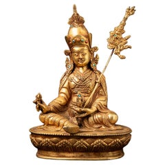 Middle 20th century Old bronze Nepali Buddha statue - OriginalBuddhas