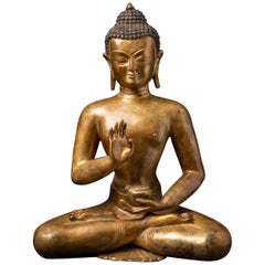 Middle 20th century Old bronze Nepali Buddhafigur from Nepal