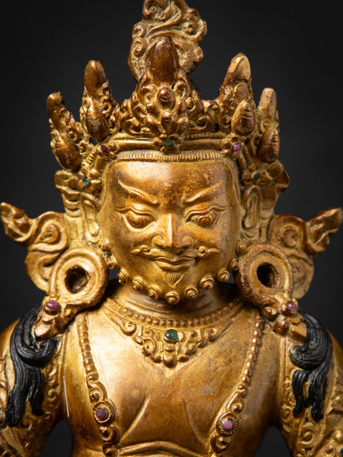 Mediados del siglo XX Antigua estatua nepalí de bronce de Kuber procedente de Nepal en Bueno estado para la venta en DEVENTER, NL