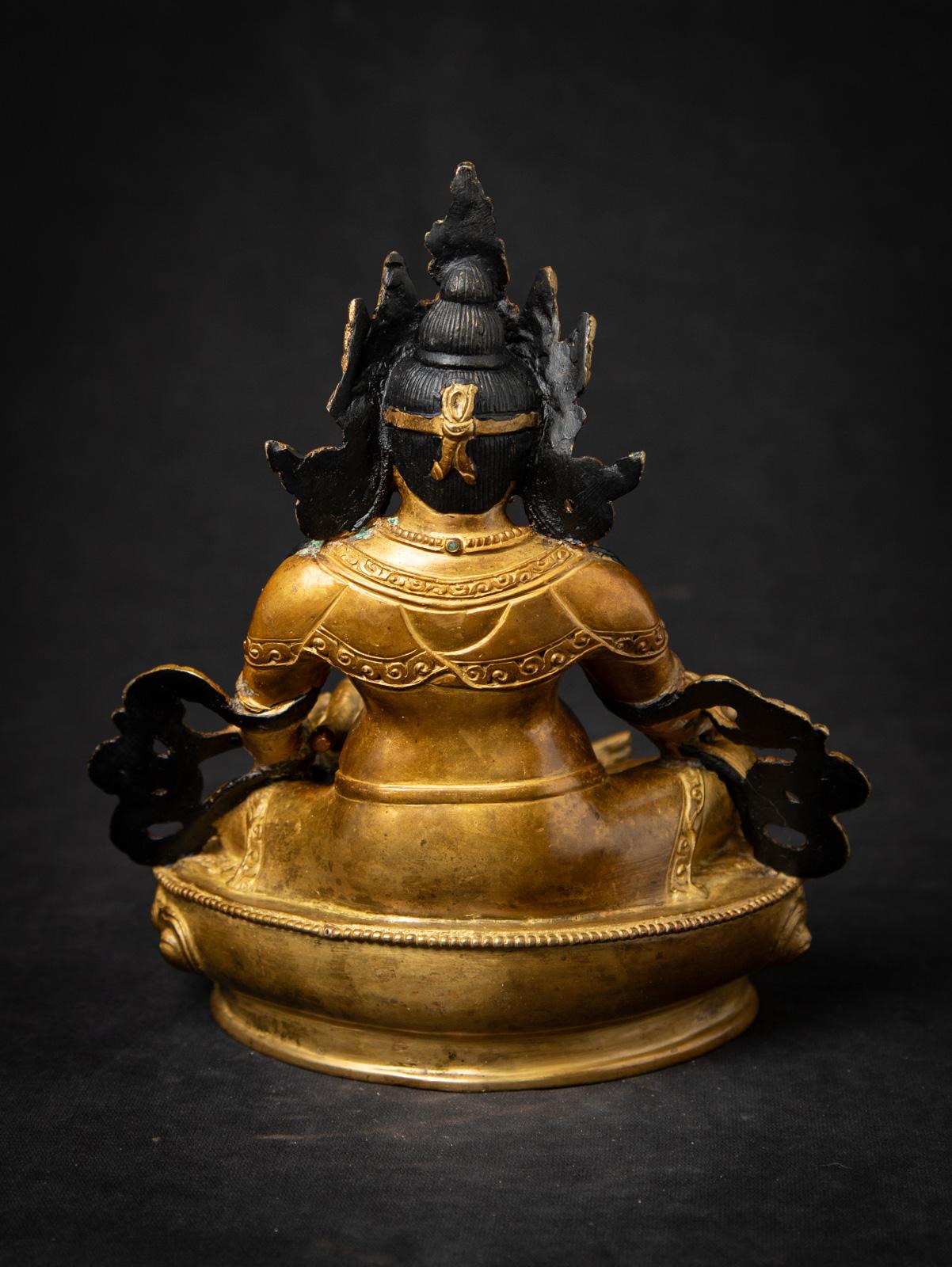 Mediados del siglo XX Antigua estatua nepalí de bronce de Kuber procedente de Nepal en venta 4