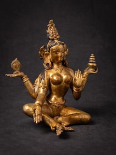 Middle 20th century old bronze Nepali Lakshmi statue - Original Buddhas