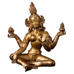 Middle 20th century old bronze Nepali Lakshmi statue - Original Buddhas