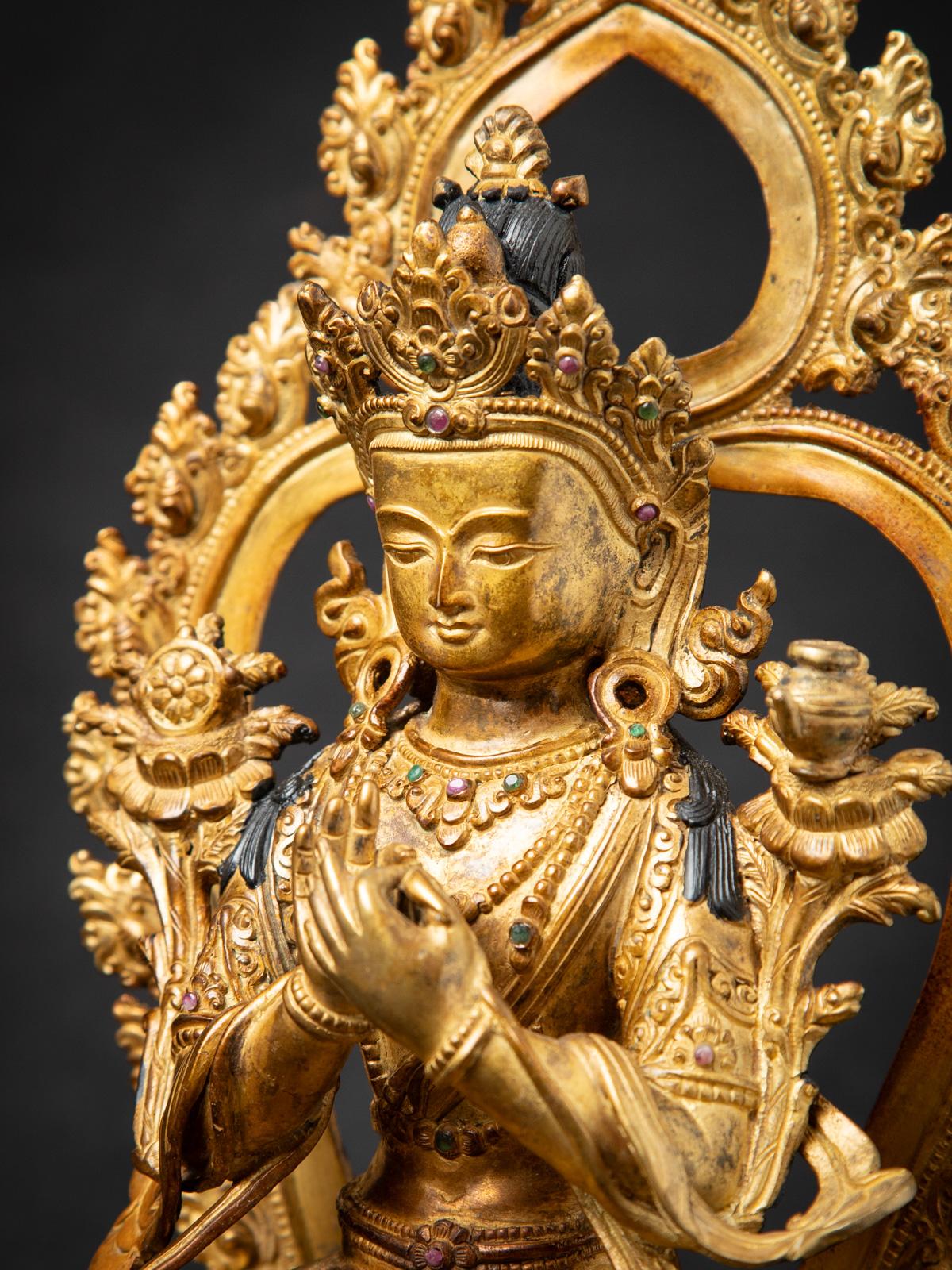 Chinesische Maitreya-Buddha-Statue aus altem Bronze des mittleren 20. Jahrhunderts 7