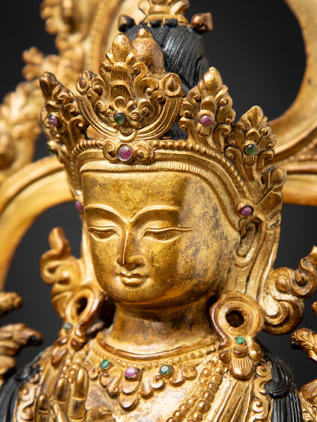 Chinesische Maitreya-Buddha-Statue aus altem Bronze des mittleren 20. Jahrhunderts 12
