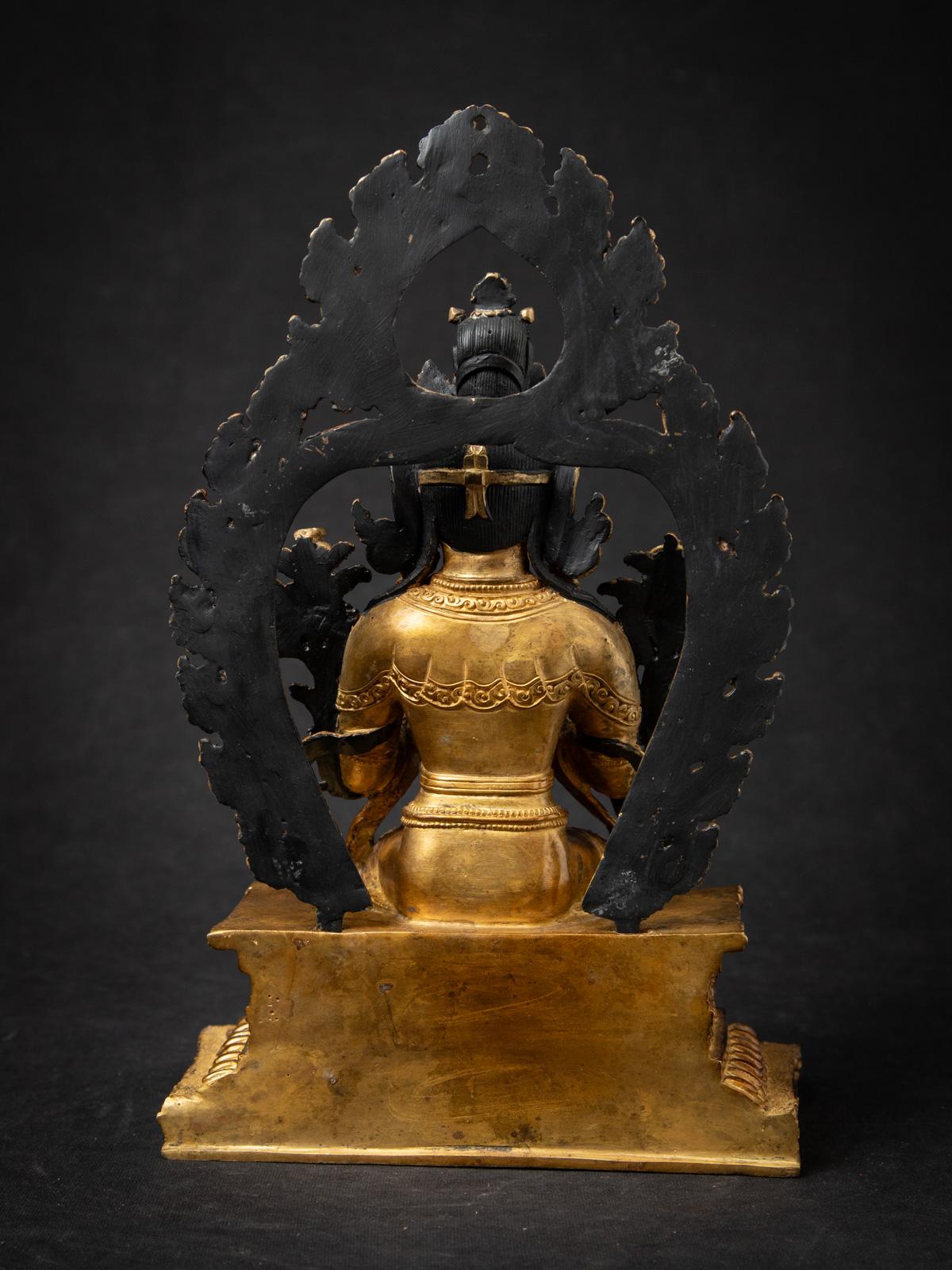 Chinesische Maitreya-Buddha-Statue aus altem Bronze des mittleren 20. Jahrhunderts im Zustand „Gut“ in DEVENTER, NL