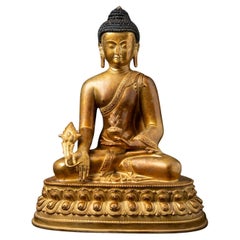 Middle 20th century Old bronze Nepali Medicine Buddha - OriginalBuddhas