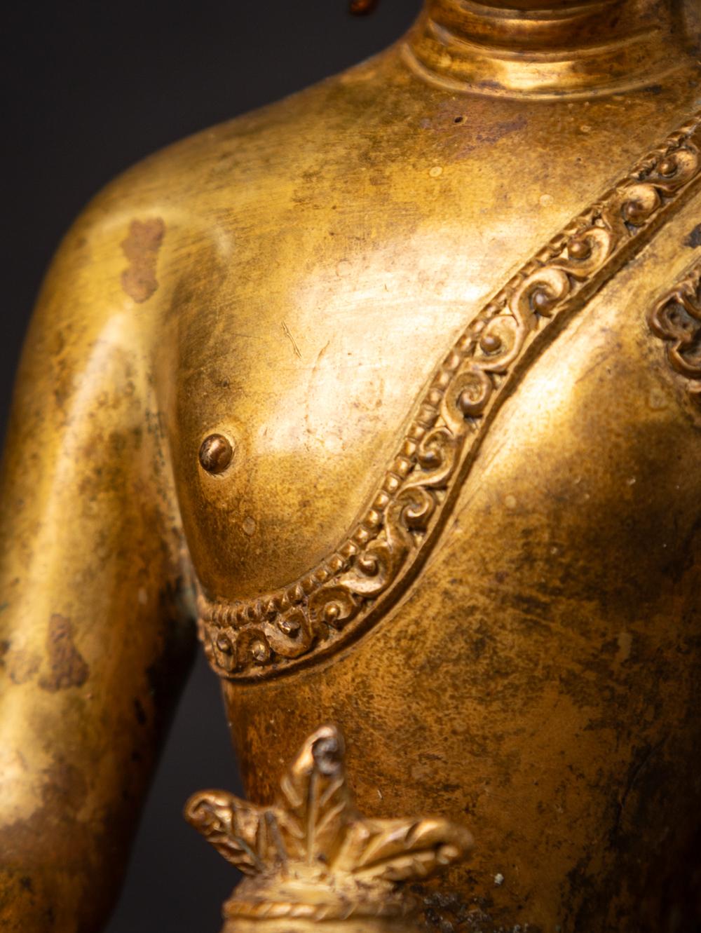 Middle 20th century old bronze Nepali Medicine Buddha statue - OriginalBuddhas 6