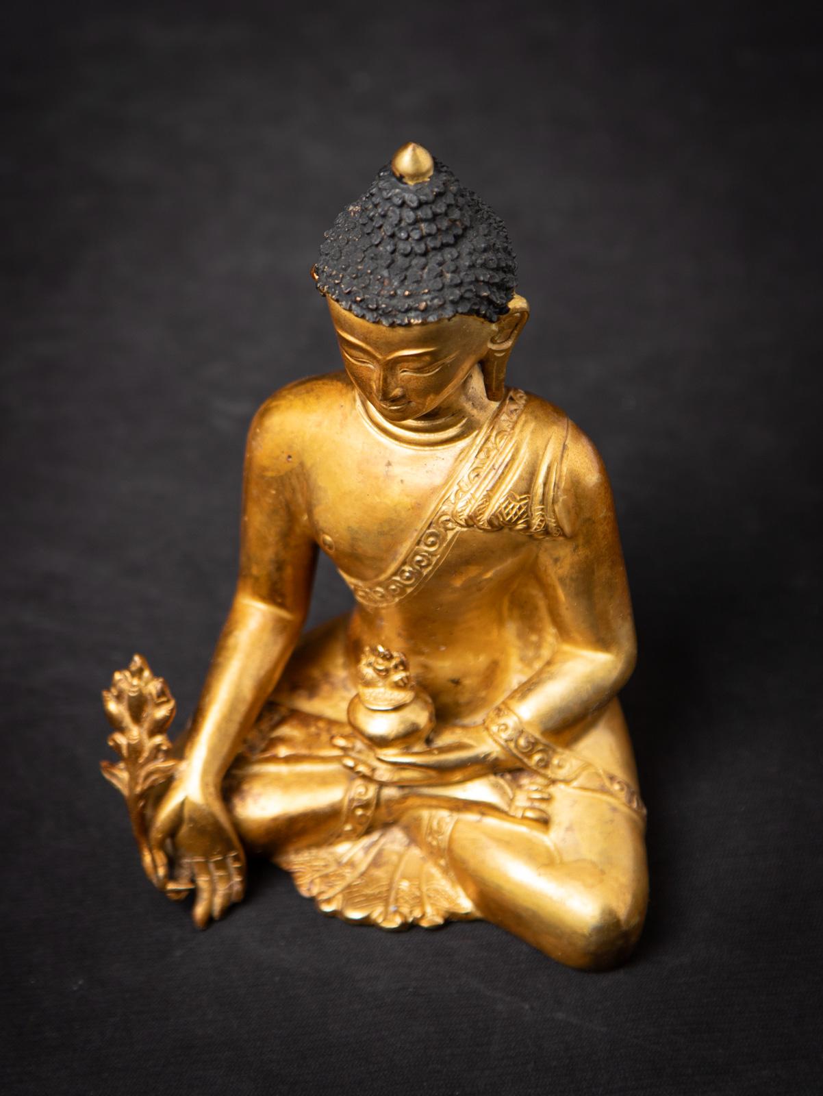 Middle 20th century Old bronze Nepali Medicine Buddha statue - OriginalBuddhas 6