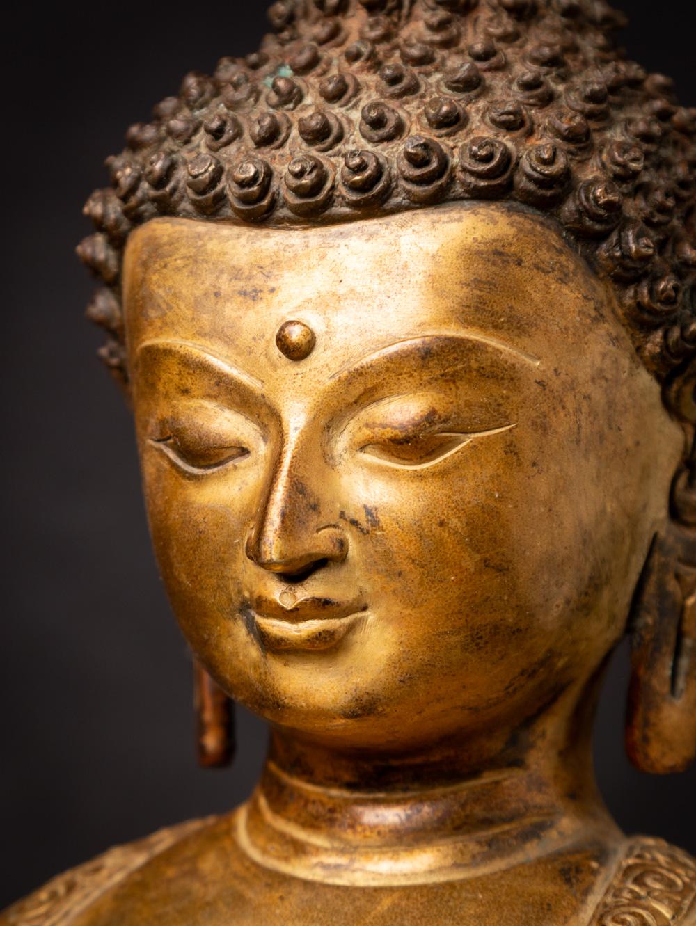 Middle 20th century old bronze Nepali Medicine Buddha statue - OriginalBuddhas 9