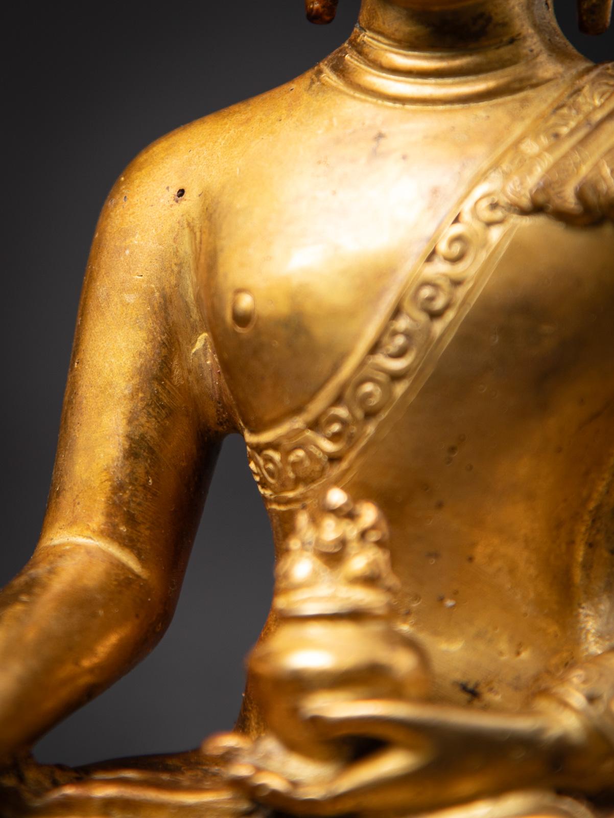 Middle 20th century Old bronze Nepali Medicine Buddha statue - OriginalBuddhas 9