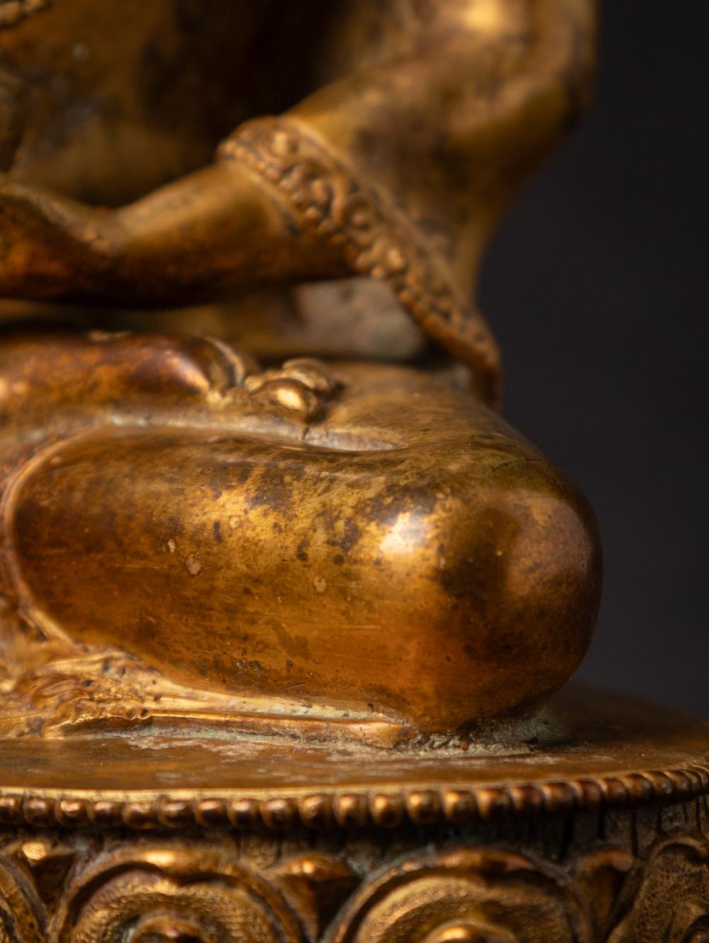 Middle 20th century old bronze Nepali Medicine Buddha statue - OriginalBuddhas 10