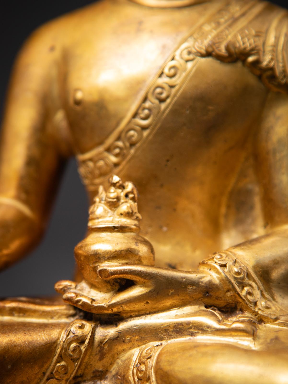 Middle 20th century Old bronze Nepali Medicine Buddha statue - OriginalBuddhas 11