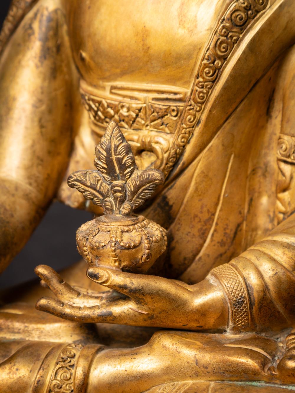 Middle 20th century old bronze Nepali Medicine Buddha statue - OriginalBuddhas 12