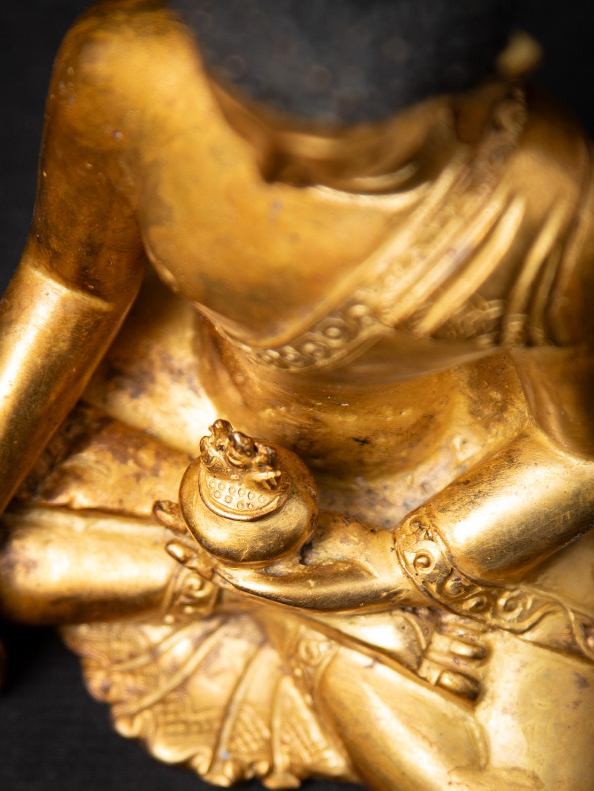 Middle 20th century Old bronze Nepali Medicine Buddha statue - OriginalBuddhas 12