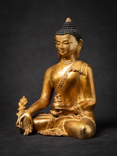 Middle 20th century Old bronze Nepali Medicine Buddha statue - OriginalBuddhas