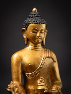 Statue de Bouddha de médecine népalais en bronze du milieu du 20e siècle - OriginalBuddhas