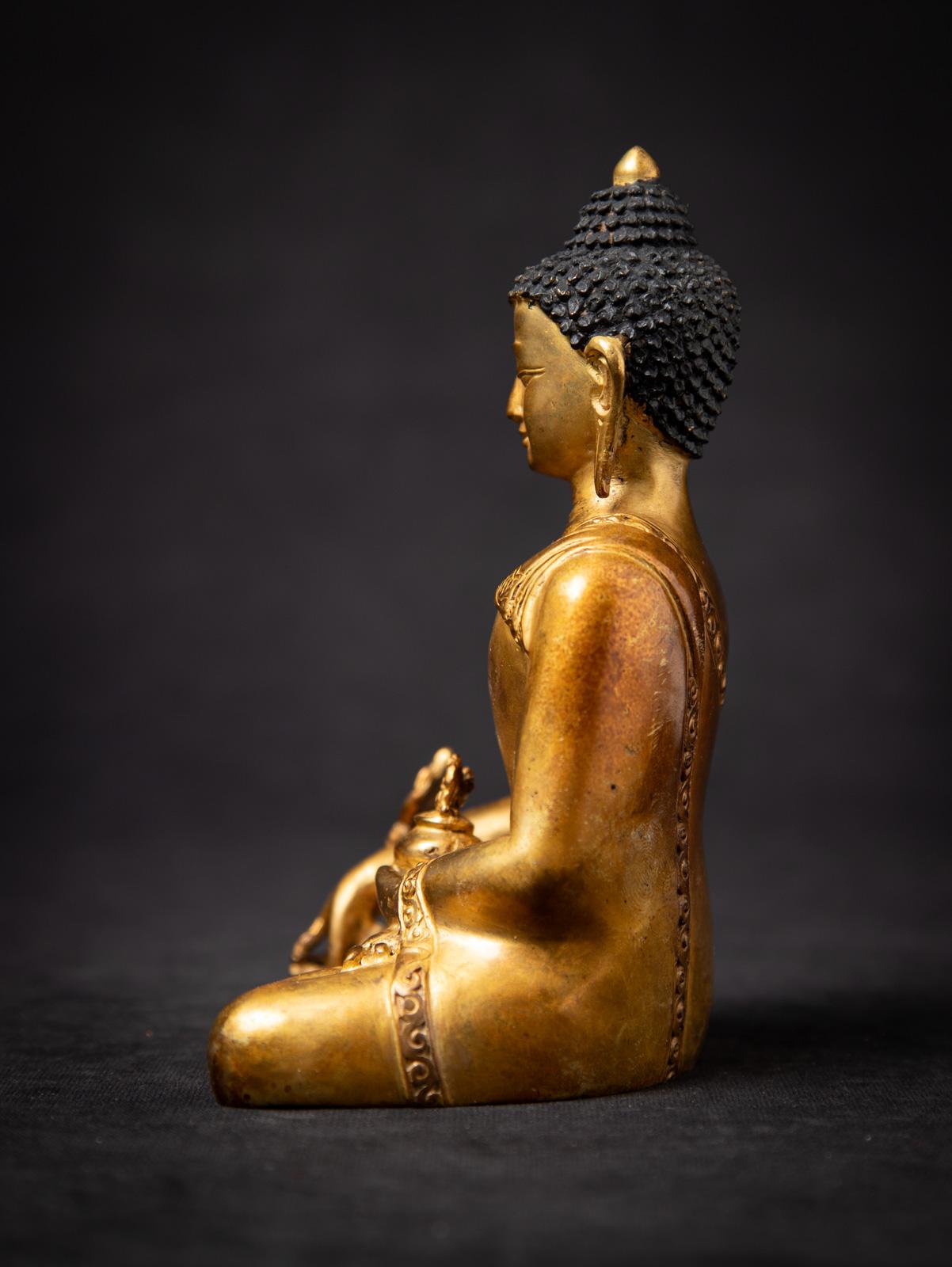 Nepalese Middle 20th century Old bronze Nepali Medicine Buddha statue - OriginalBuddhas