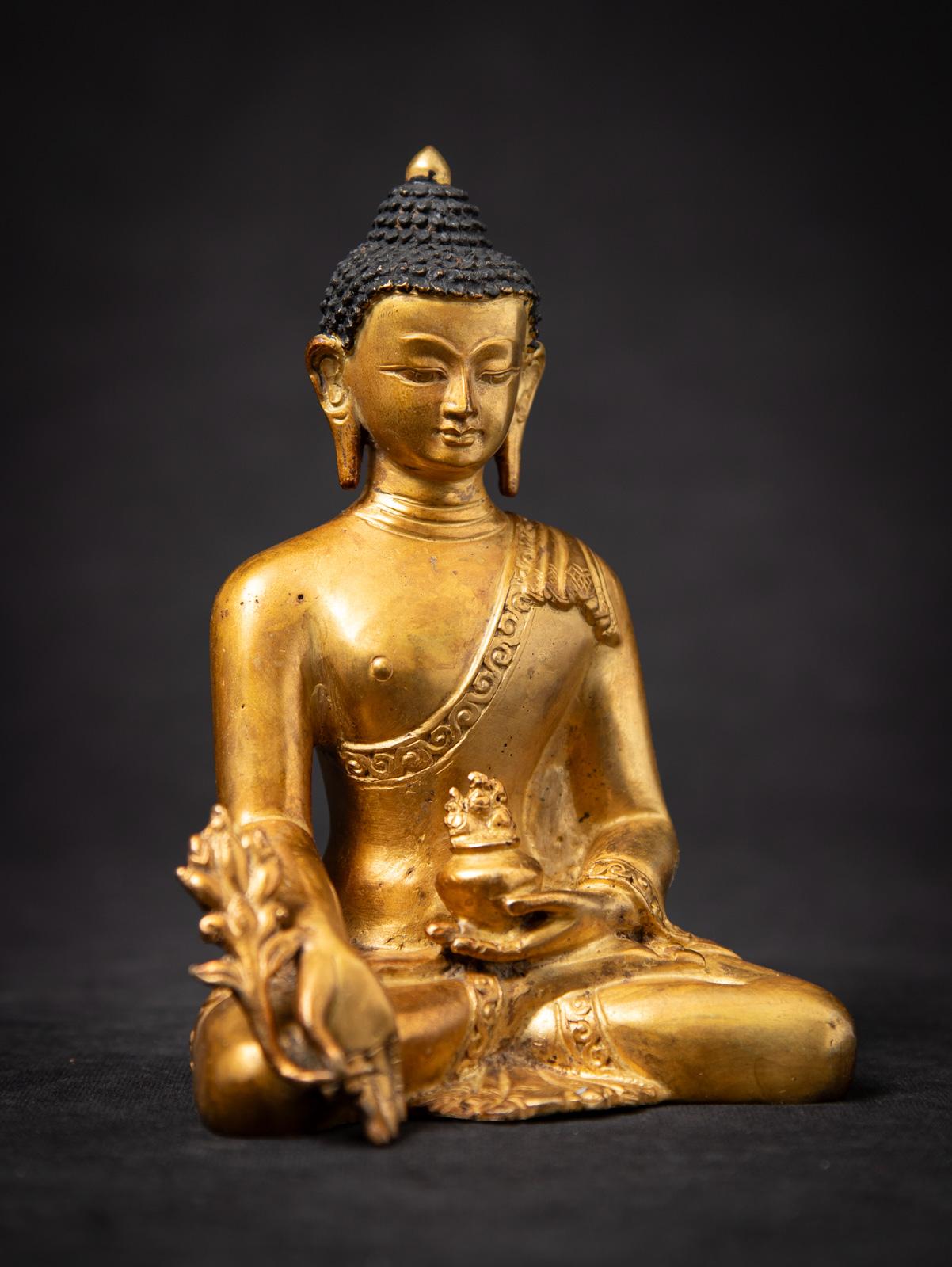 Bronze Middle 20th century Old bronze Nepali Medicine Buddha statue - OriginalBuddhas