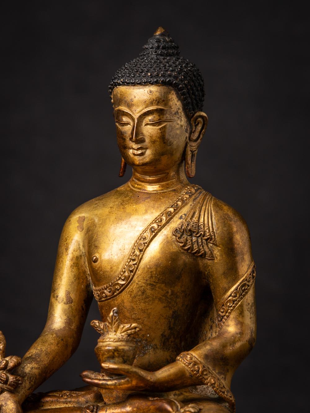 Middle 20th century old bronze Nepali Medicine Buddha statue - OriginalBuddhas 1