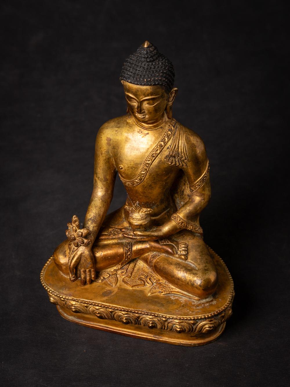Middle 20th century old bronze Nepali Medicine Buddha statue - OriginalBuddhas 3