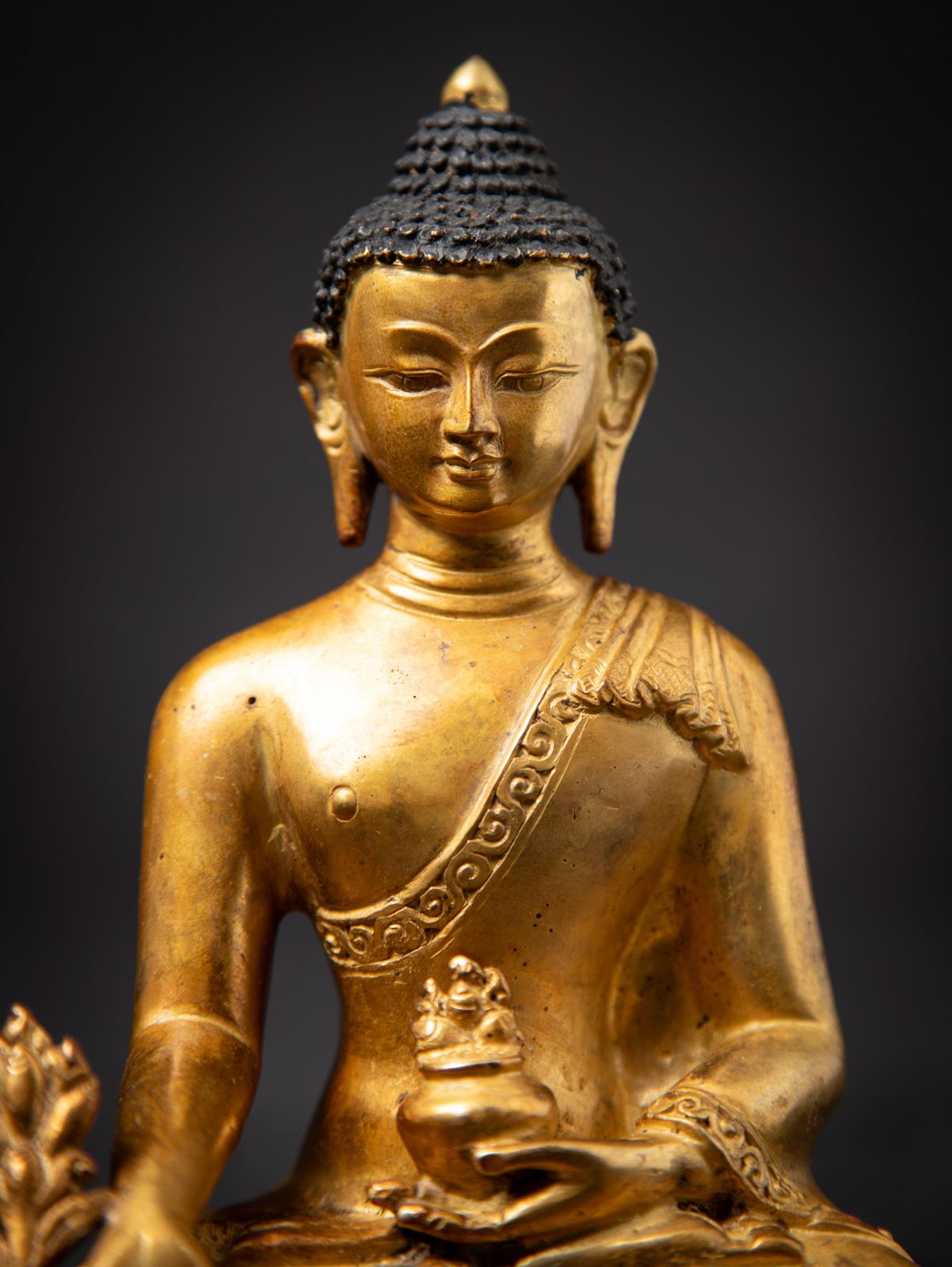 Middle 20th century Old bronze Nepali Medicine Buddha statue - OriginalBuddhas 3