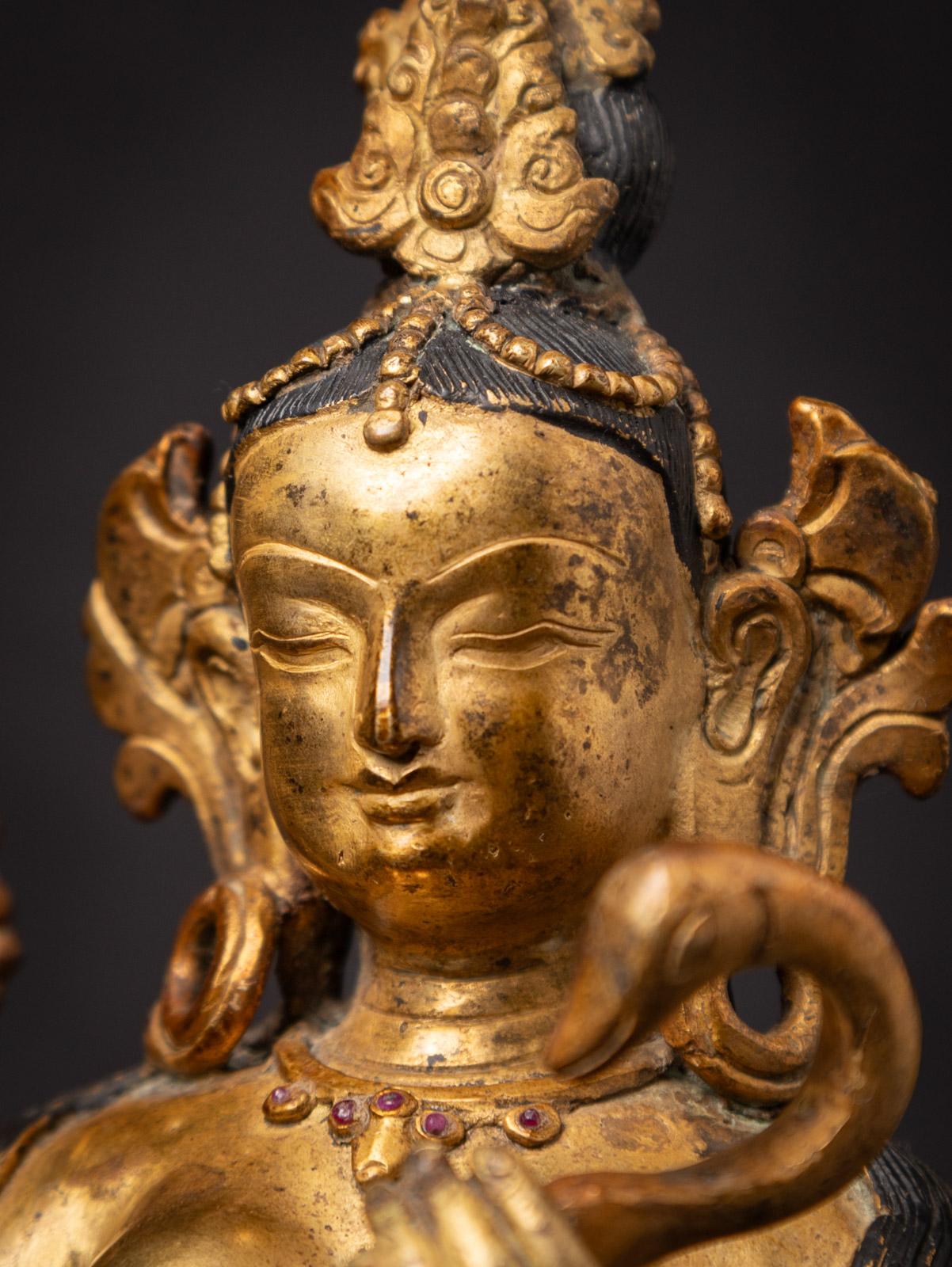 Saraswati-Statue aus altem Bronze des mittleren 20. Jahrhunderts – OriginalBuddhas 7
