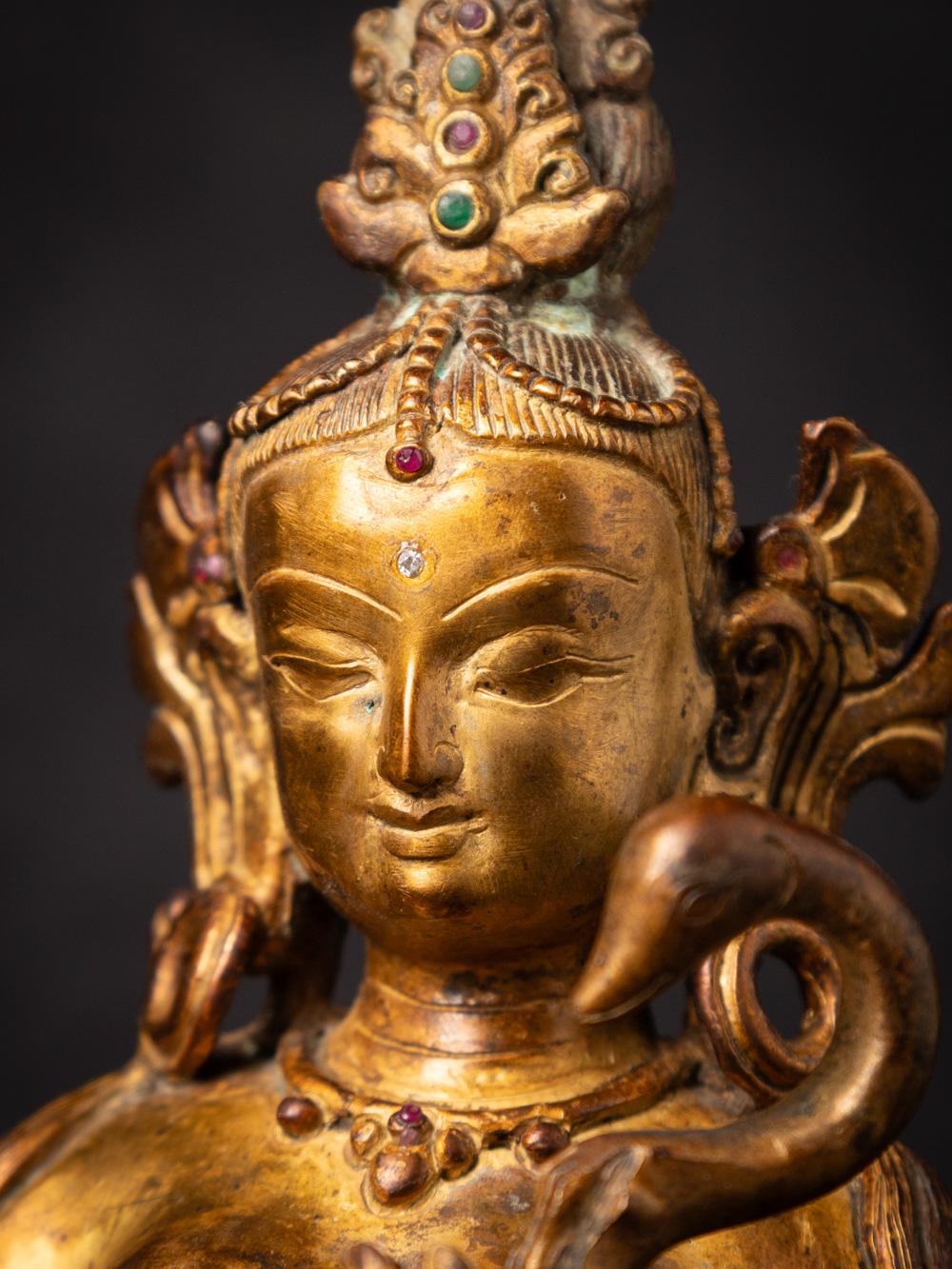 Middle 20th century Old bronze Nepali Saraswati statue - OriginalBuddhas 10