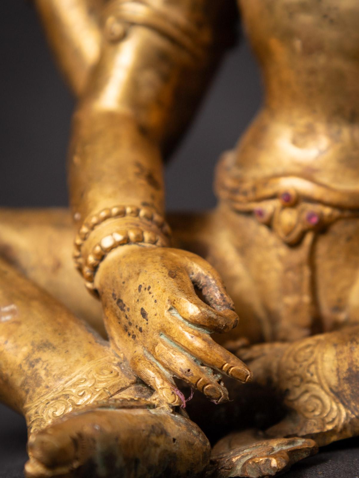 Saraswati-Statue aus altem Bronze des mittleren 20. Jahrhunderts – OriginalBuddhas 14