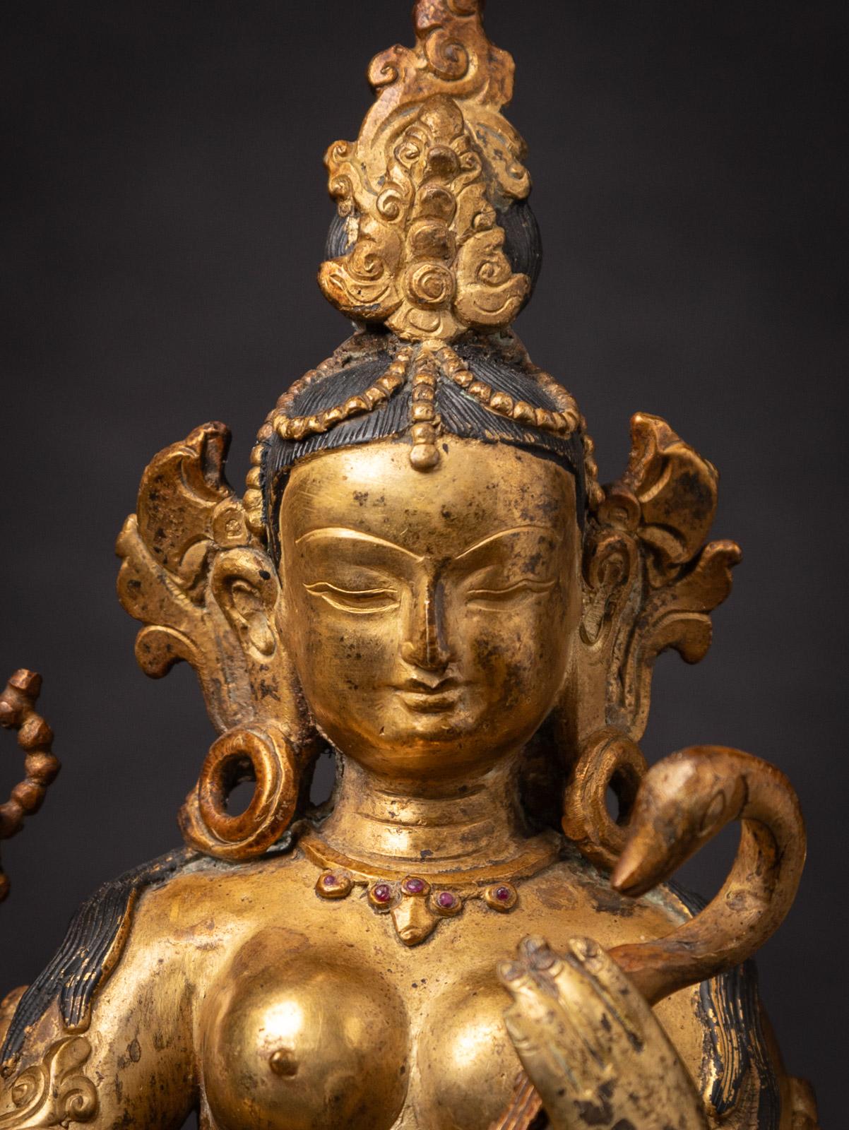 Bronze Middle 20th century Old bronze Nepali Saraswati statue - OriginalBuddhas