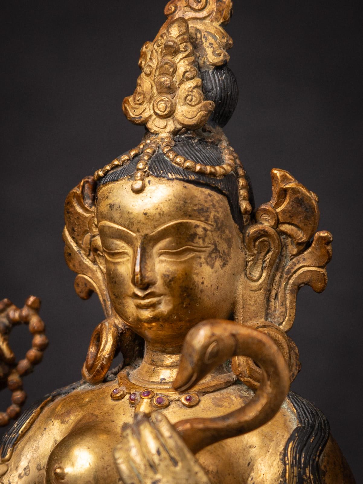 Saraswati-Statue aus altem Bronze des mittleren 20. Jahrhunderts – OriginalBuddhas 4