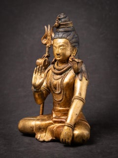 Middle 20th century Old bronze Nepali Shiva statue from Nepal