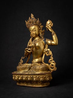 Alte Nepali Tara-Statue aus Bronze des mittleren 20. Jahrhunderts
