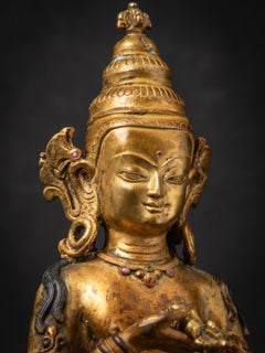 Milieu du XXe siècle Statue en bronze ancien de Vajrasattva du Népal