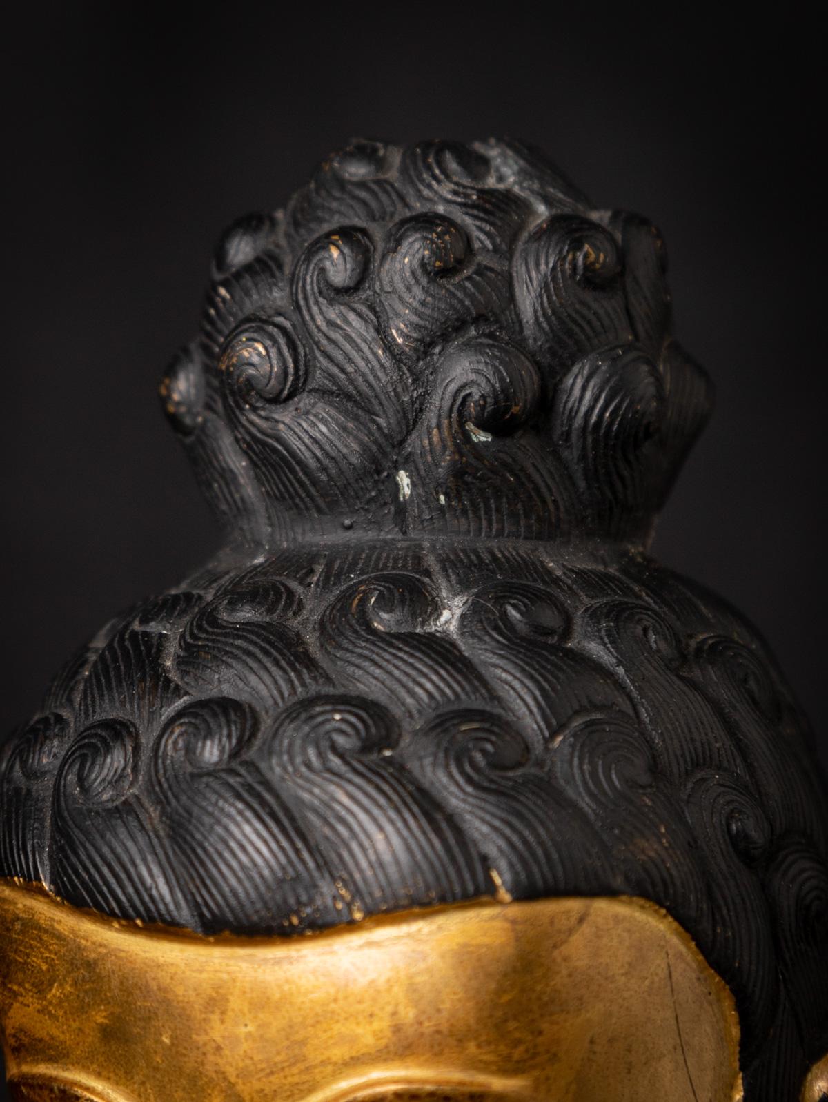 Middle 20th century Old bronze Siddhartha statue with Goose from Nepal 3