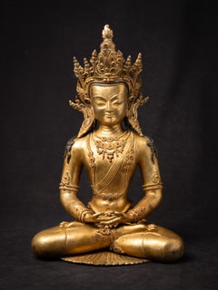 Middle 20th century Old high quality bronze Nepali Buddha statue from Nepal