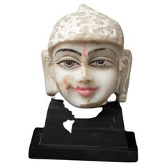 Middle 20th century Old Indian head of Jain statue from India