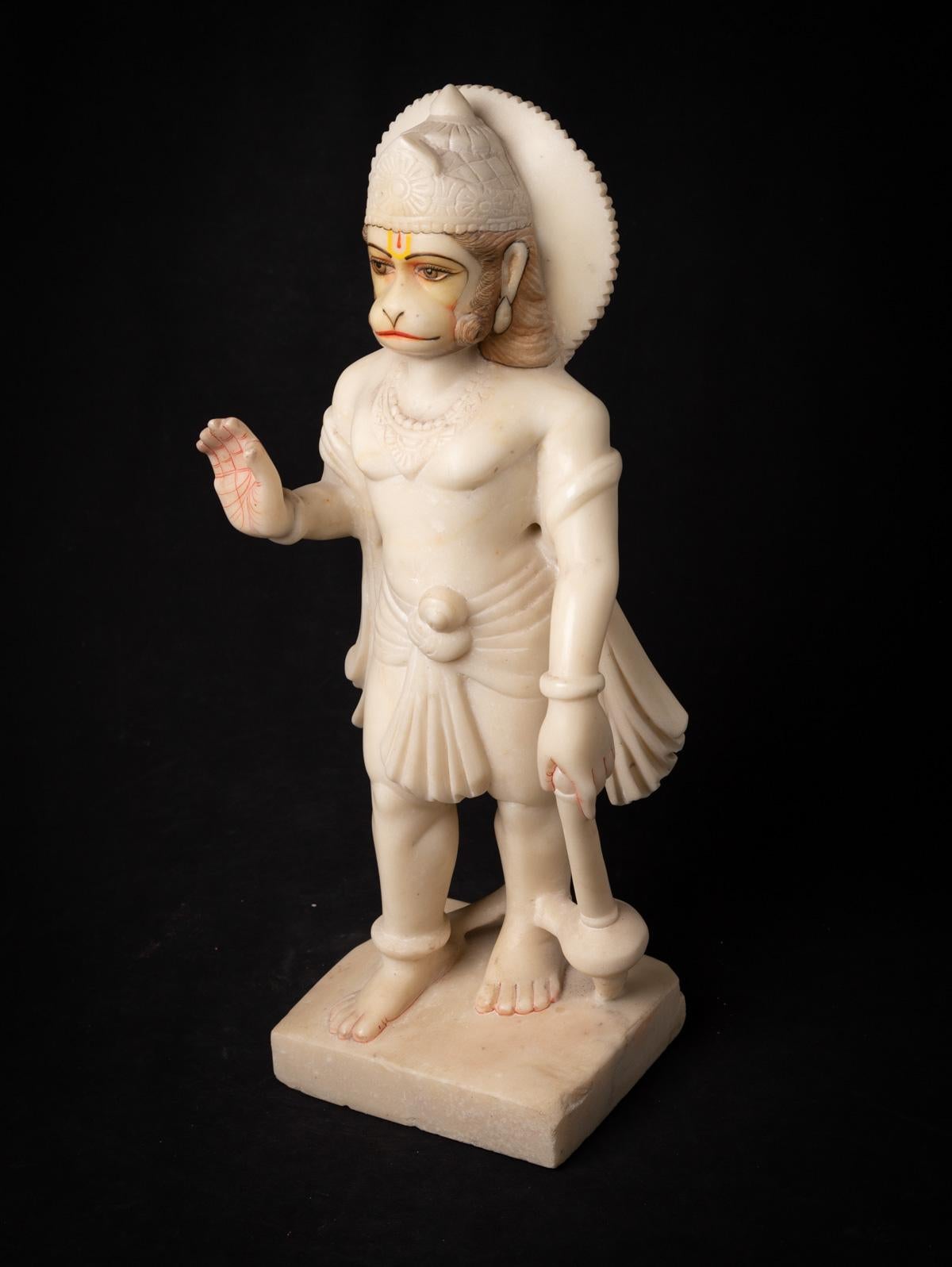 Statue d'Hanuman en marbre de l'Inde ancienne du milieu du 20e siècle - Bouddhas originaux en vente 8