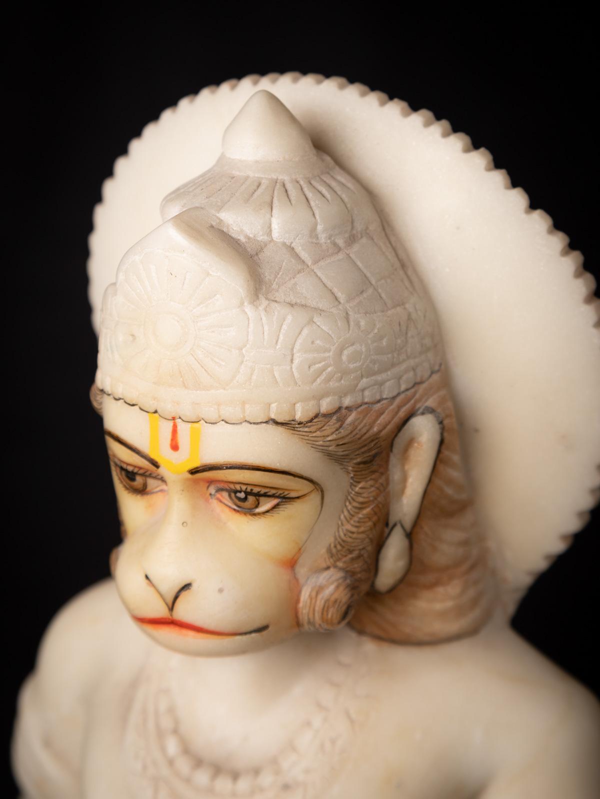 Statue d'Hanuman en marbre de l'Inde ancienne du milieu du 20e siècle - Bouddhas originaux en vente 9