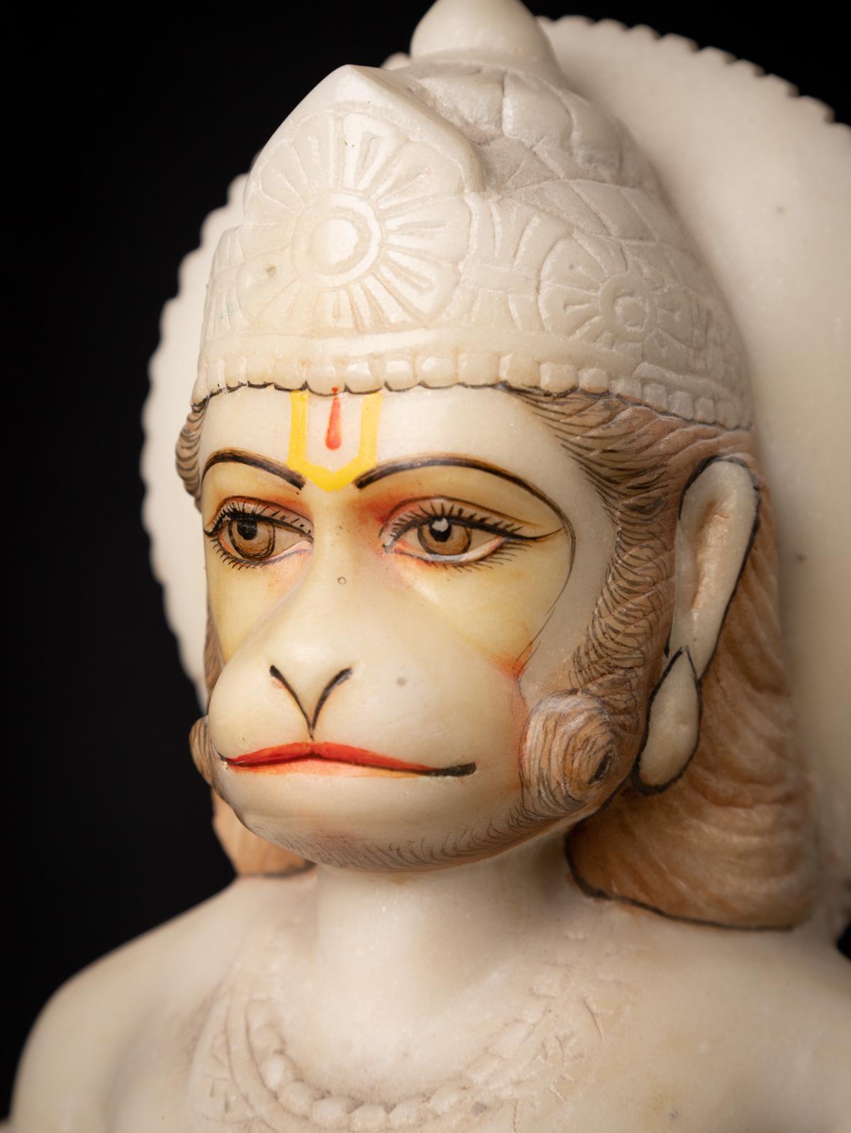 Statue d'Hanuman en marbre de l'Inde ancienne du milieu du 20e siècle - Bouddhas originaux en vente 10